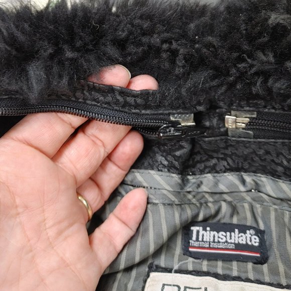 GENUINE LEATHER/FUR WOMANS COAT SIZE M BY PELLE STUDIO FEATURING THINSULATE - Picture 14 of 14